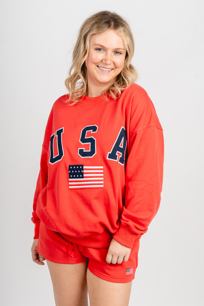 USA sweatshirt tomato