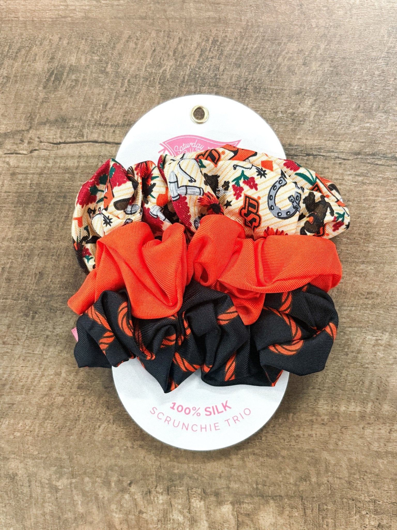 OSU Cowboys silk scrunchie set of 3