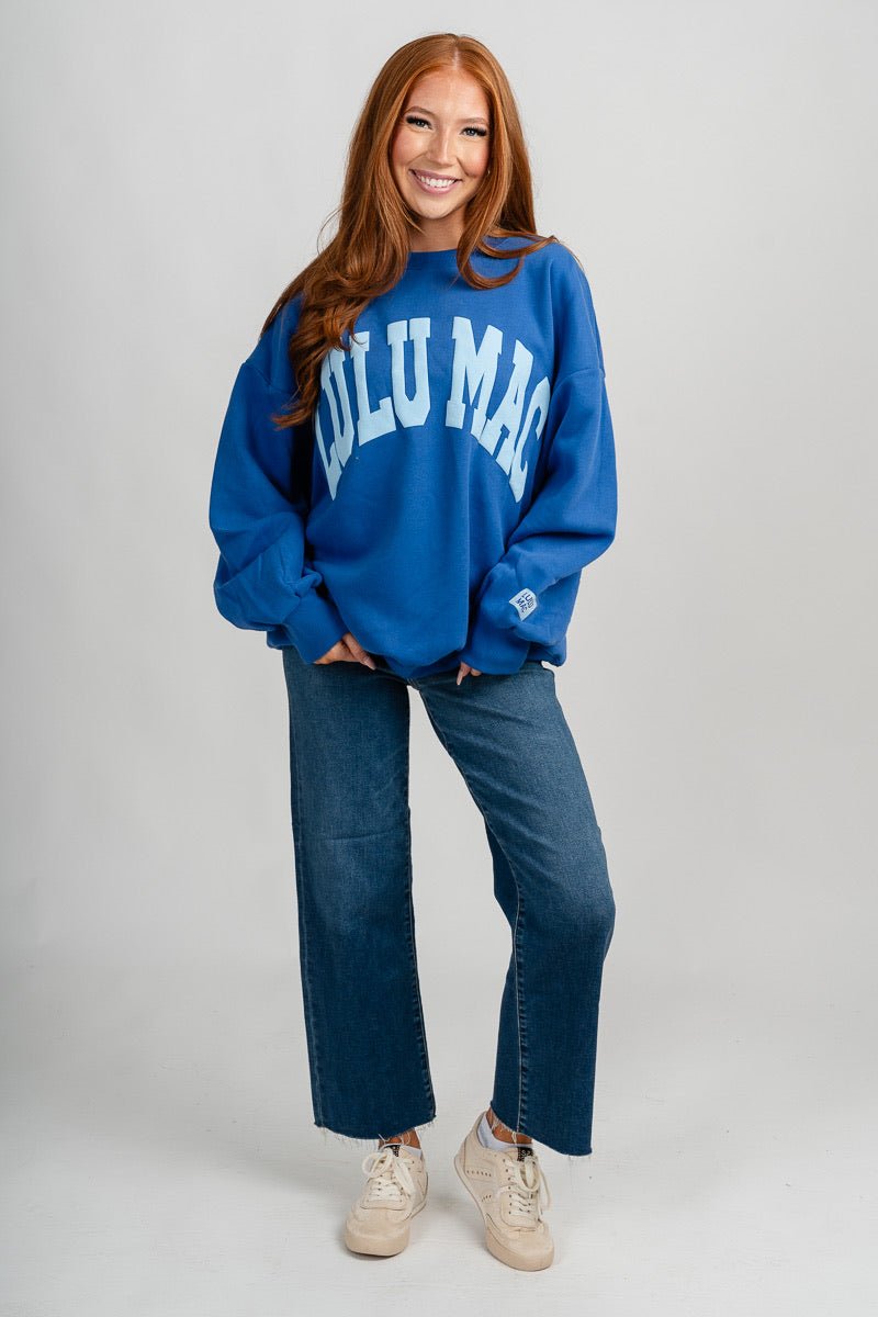 LuLu Mac puff sweatshirt royal/light blue