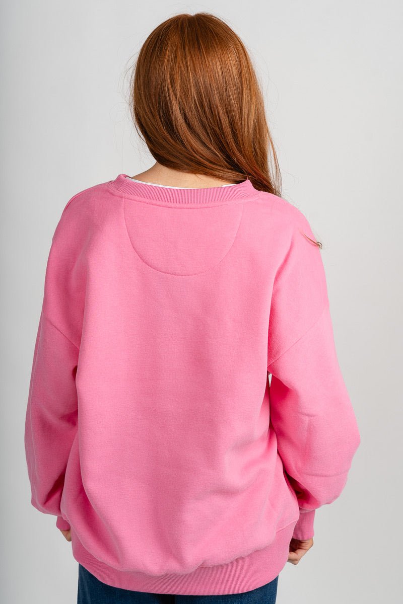 LuLu Mac puff sweatshirt pink/orange