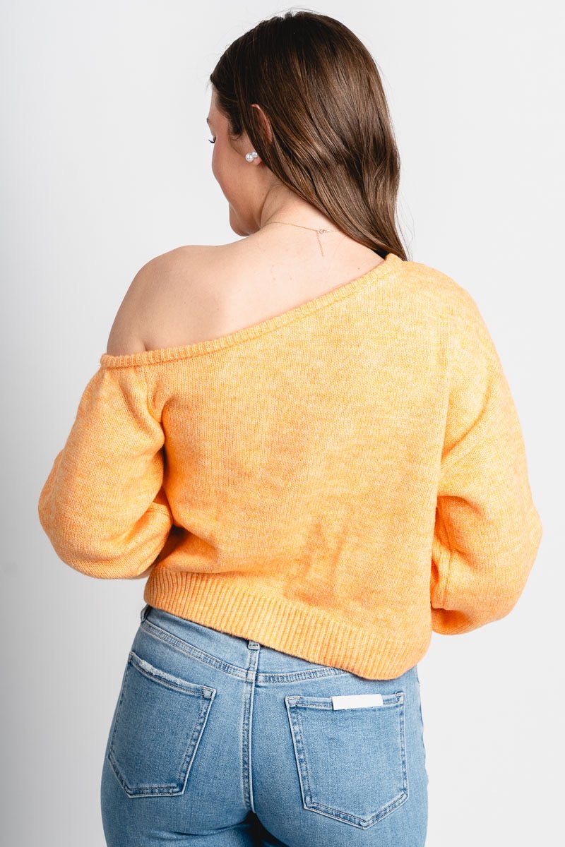 Asymmetrical sweater light orange