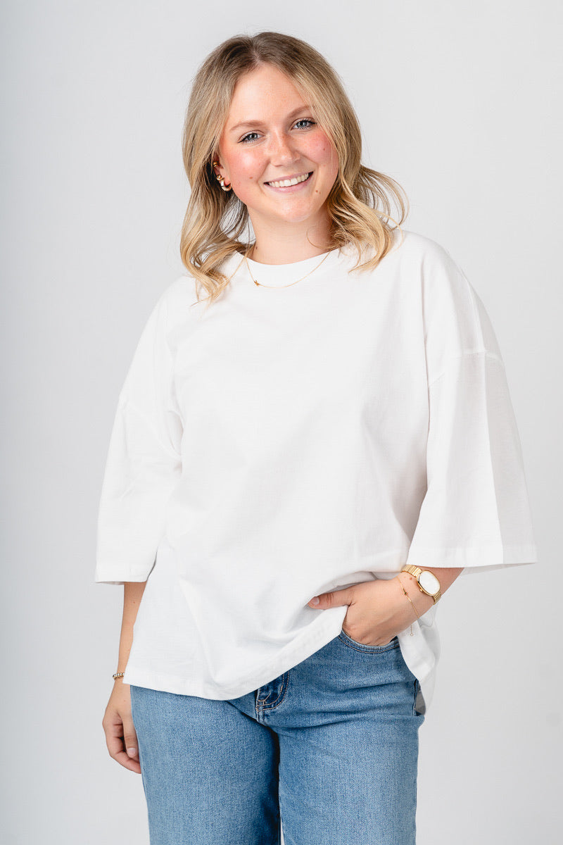 Oversized short sleeve t-shirt white