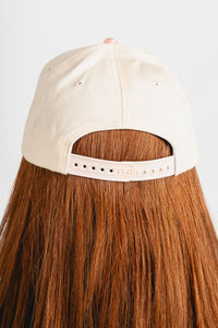 Oklahoma City script pin stripe hat orange pin stripe/cream - Oklahoma City inspired graphic t-shirts at Lush Fashion Lounge Boutique in Oklahoma City