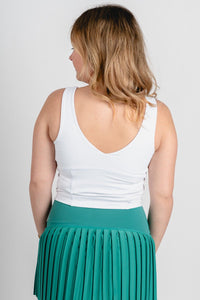 Z Supply lotus long line top white - Z Supply Tank Top - Z Supply Apparel at Lush Fashion Lounge Trendy Boutique Oklahoma City