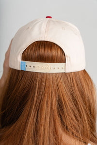 OU Oklahoma Sooners teddy bear two tone hat red/natural - Trendy Hats at Lush Fashion Lounge Boutique in Oklahoma City