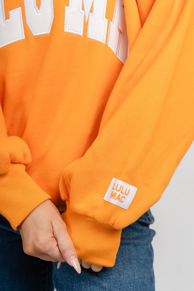 LuLu Mac embroidered sweatshirt orange