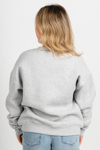 OU OU Sooners classic era sweatshirt heather grey Sweatshirt | Lush Fashion Lounge Trendy Oklahoma University Sooners Apparel & Cute Gameday T-Shirts