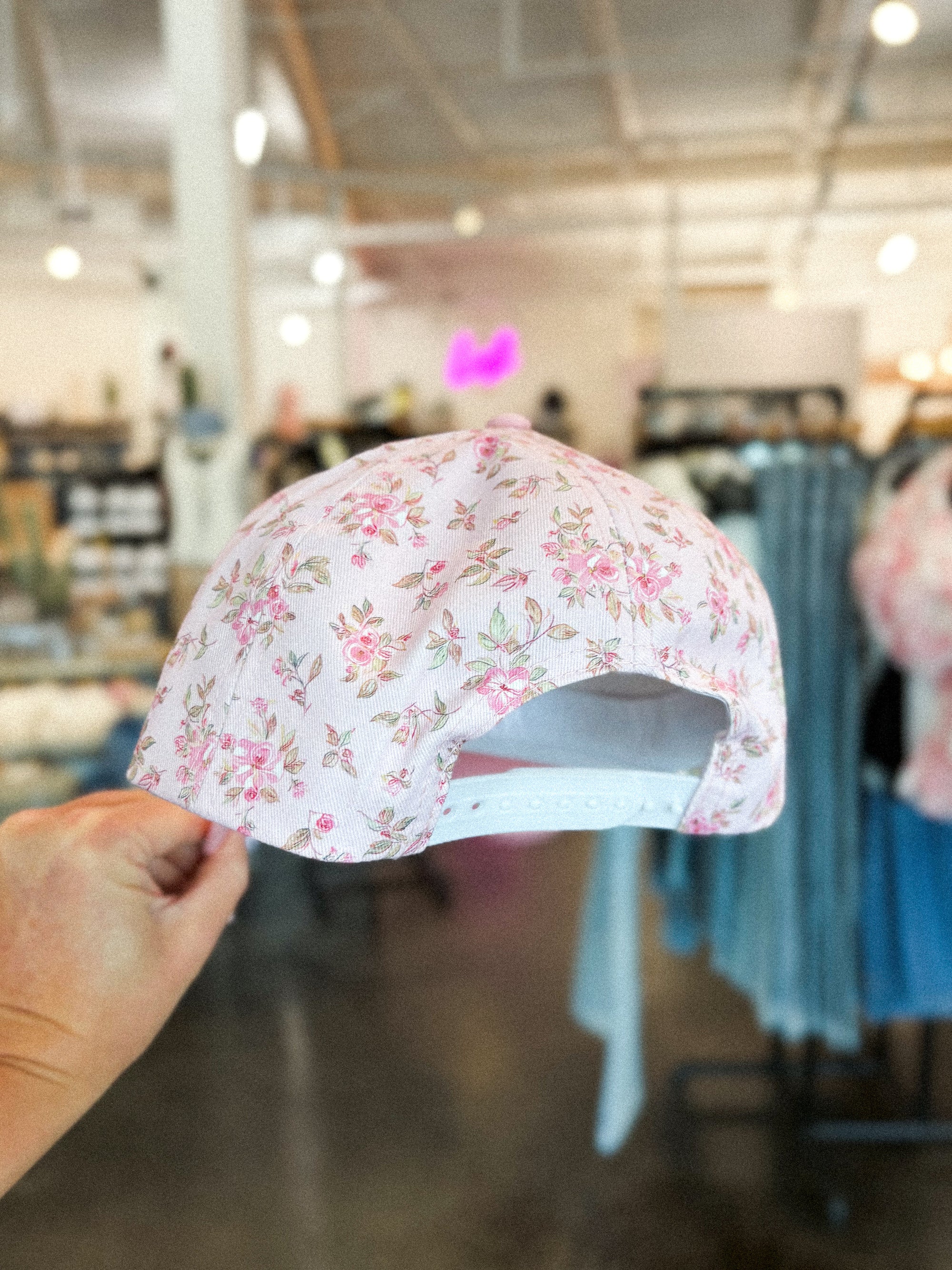 Mama floral hat pink