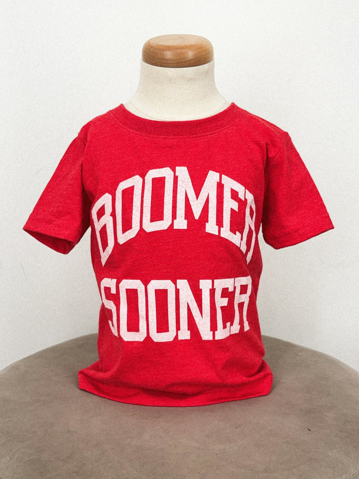 OU KIDS OU boomer sooner simple t-shirt red T-shirt | Lush Fashion Lounge Trendy Oklahoma University Sooners Apparel & Cute Gameday T-Shirts