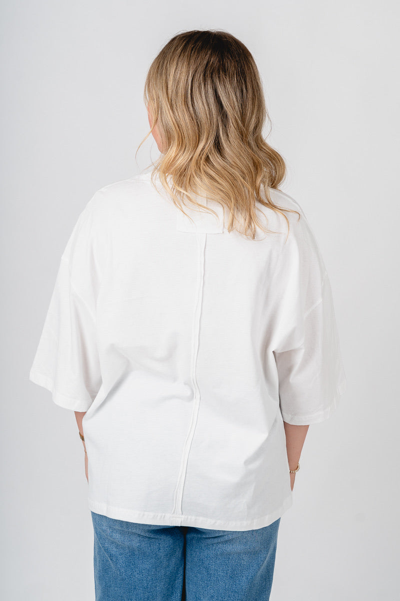 Oversized short sleeve t-shirt white