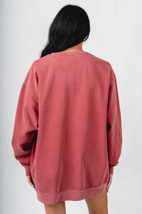 OU OU Sooners 1890 football oversized sweatshirt crimson Sweatshirt | Lush Fashion Lounge Trendy Oklahoma University Sooners Apparel & Cute Gameday T-Shirts
