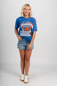 OKC basketball swish lines unisex t-shirt royal - Trendy OKC Thunder T-Shirts at Lush Fashion Lounge Boutique in Oklahoma City