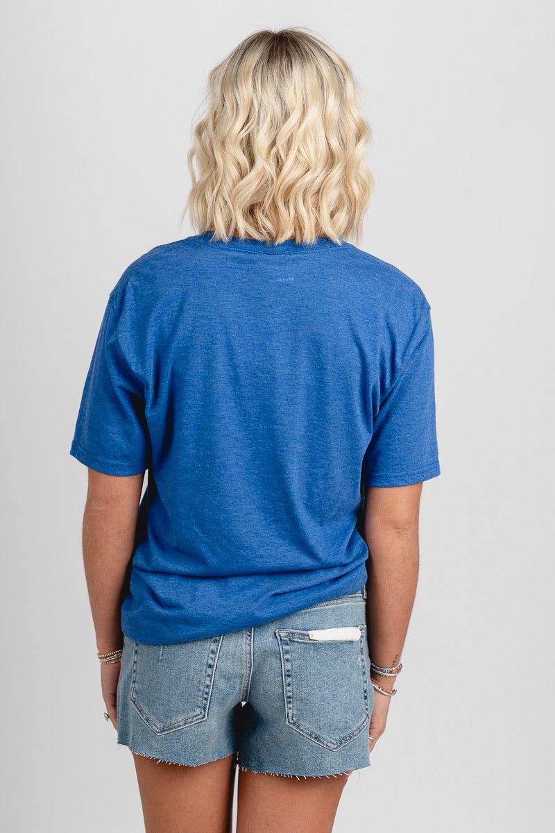 OKC basketball swish lines unisex t-shirt royal
