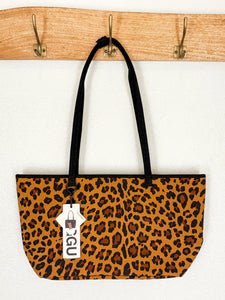 Baggu medium nylon reversible tote leopard mix - Trendy Bags at Lush Fashion Lounge Boutique in Oklahoma City