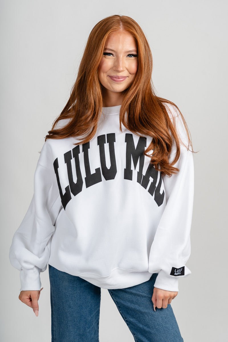 LuLu Mac puff sweatshirt white/black