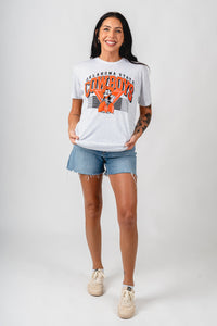 OSU OSU Cowboys Pete triangle unisex t-shirt ash T-shirt | Lush Fashion Lounge Trendy Oklahoma State Cowboys Apparel & Cute Gameday T-Shirts