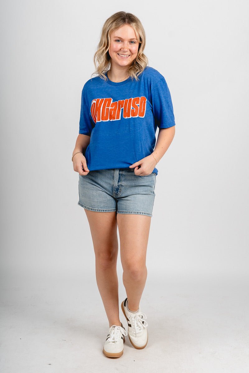 OKCaruso unisex t-shirt royal - Trendy OKC Thunder T-Shirts at Lush Fashion Lounge Boutique in Oklahoma City