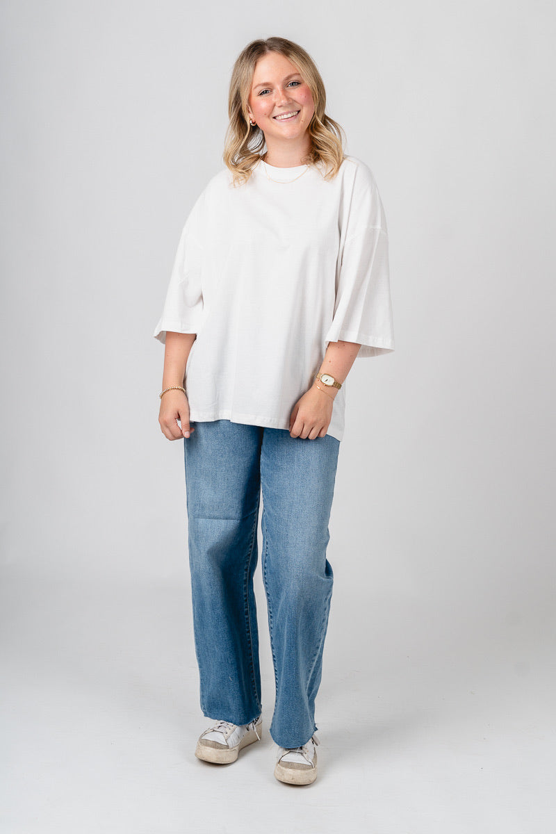 Oversized short sleeve t-shirt white