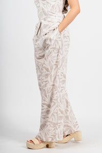 Wide leg pants seashore - Stylish pants - Trendy Staycation Outfits at Lush Fashion Lounge Boutique in Oklahoma City