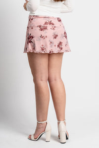 Floral mesh mini skirt rose | Lush Fashion Lounge: boutique fashion skirts, affordable boutique skirts, cute affordable skirts