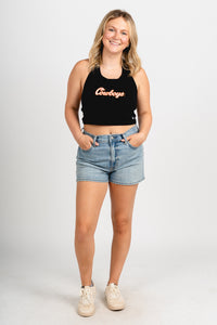 OSU OSU Cowboys tailgate halter top black halter top | Lush Fashion Lounge Trendy Oklahoma State Cowboys Apparel & Cute Gameday T-Shirts