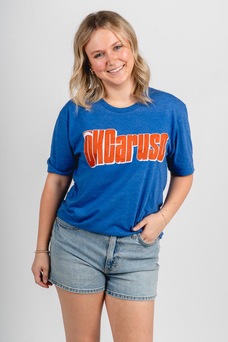 OKCaruso unisex t-shirt royal - Trendy OKC Apparel at Lush Fashion Lounge Boutique in Oklahoma City