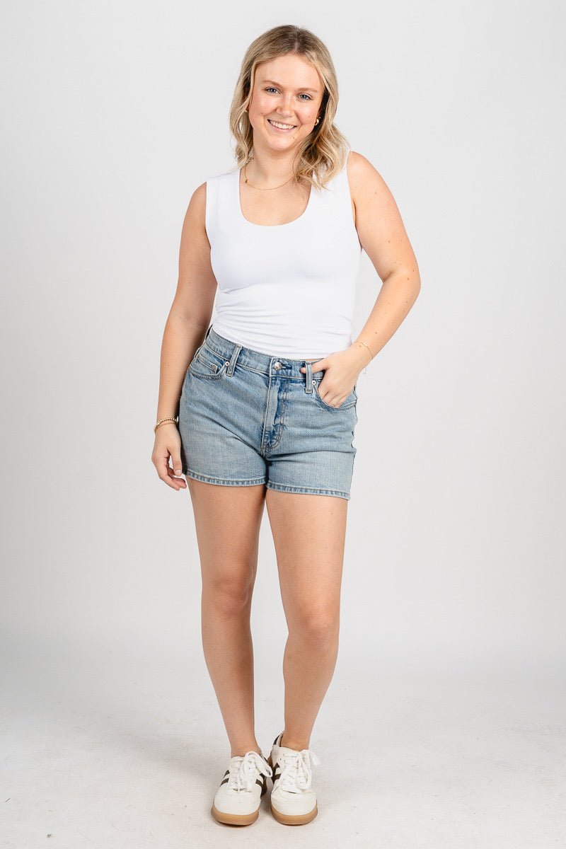 Double layer tank top white