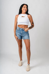 OSU OSU Cowboys ribbed micro tank top white tank top | Lush Fashion Lounge Trendy Oklahoma State Cowboys Apparel & Cute Gameday T-Shirts