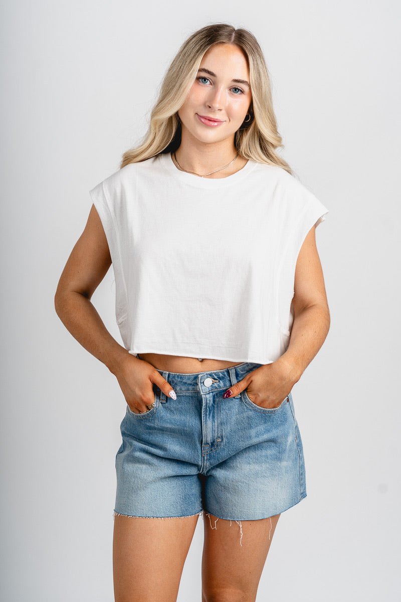 Hidden high rise a-line shorts medium vintage - Cute shorts - Fun Vacay Basics at Lush Fashion Lounge Boutique in Oklahoma City