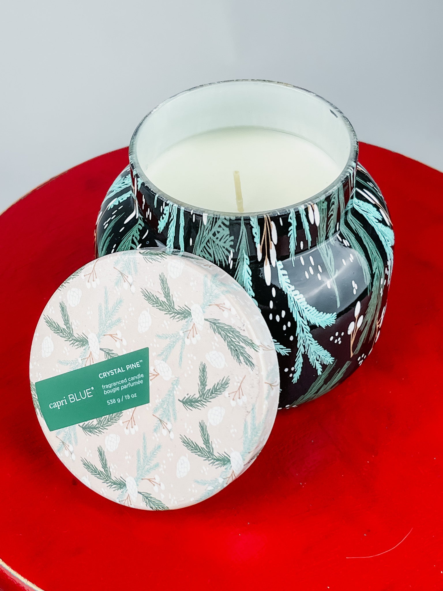 Capri Blue crystal pine scent 19 oz candle pattern play - Trendy Candles and Scents at Lush Fashion Lounge Boutique in Oklahoma City