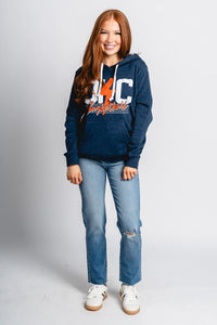 OKC basketball bolt lines hoodie navy - Affordable Sweatshirt - Unique Mommy and Me Clothing Line at Lush Fashion Lounge in OKC