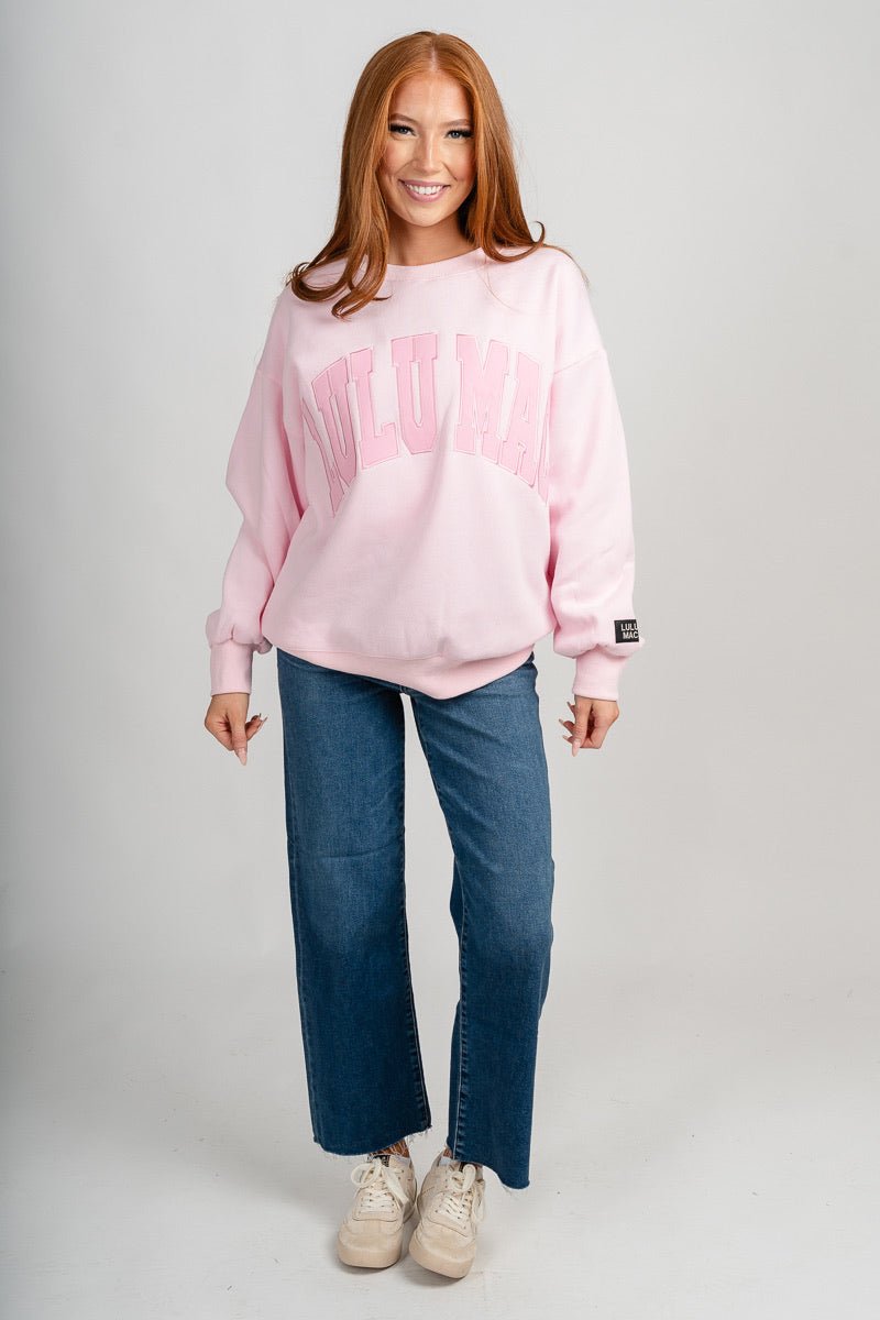 LuLu Mac embroidered sweatshirt pink