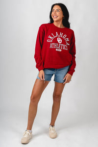 OU OU athletic 1890 crew neck sweatshirt cardinal Sweatshirt | Lush Fashion Lounge Trendy Oklahoma University Sooners Apparel & Cute Gameday T-Shirts