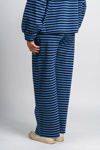 Striped wide leg pants navy/light blue - Fun pants - Unique Lounge Looks at Lush Fashion Lounge Boutique in Oklahoma