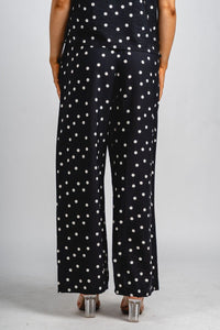 Polka dot wide leg pants black | Lush Fashion Lounge: women's boutique pants, boutique women's pants, affordable boutique pants, women's fashion pants