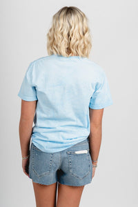 OKC basketball swish ball tie dye t-shirt fiji blue - Comfortable T-shirt - Boutique Mommy and Me Styles at Lush Fashion Lounge in Oklahoma