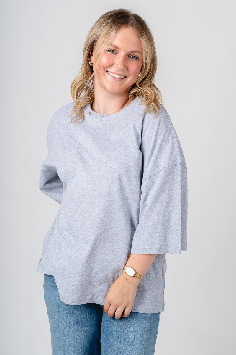 Oversized short sleeve t-shirt heather grey