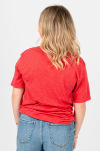 OU OU Sooners boomer sooner simple unisex t-shirt red T-shirt | Lush Fashion Lounge Trendy Oklahoma University Sooners Apparel & Cute Gameday T-Shirts