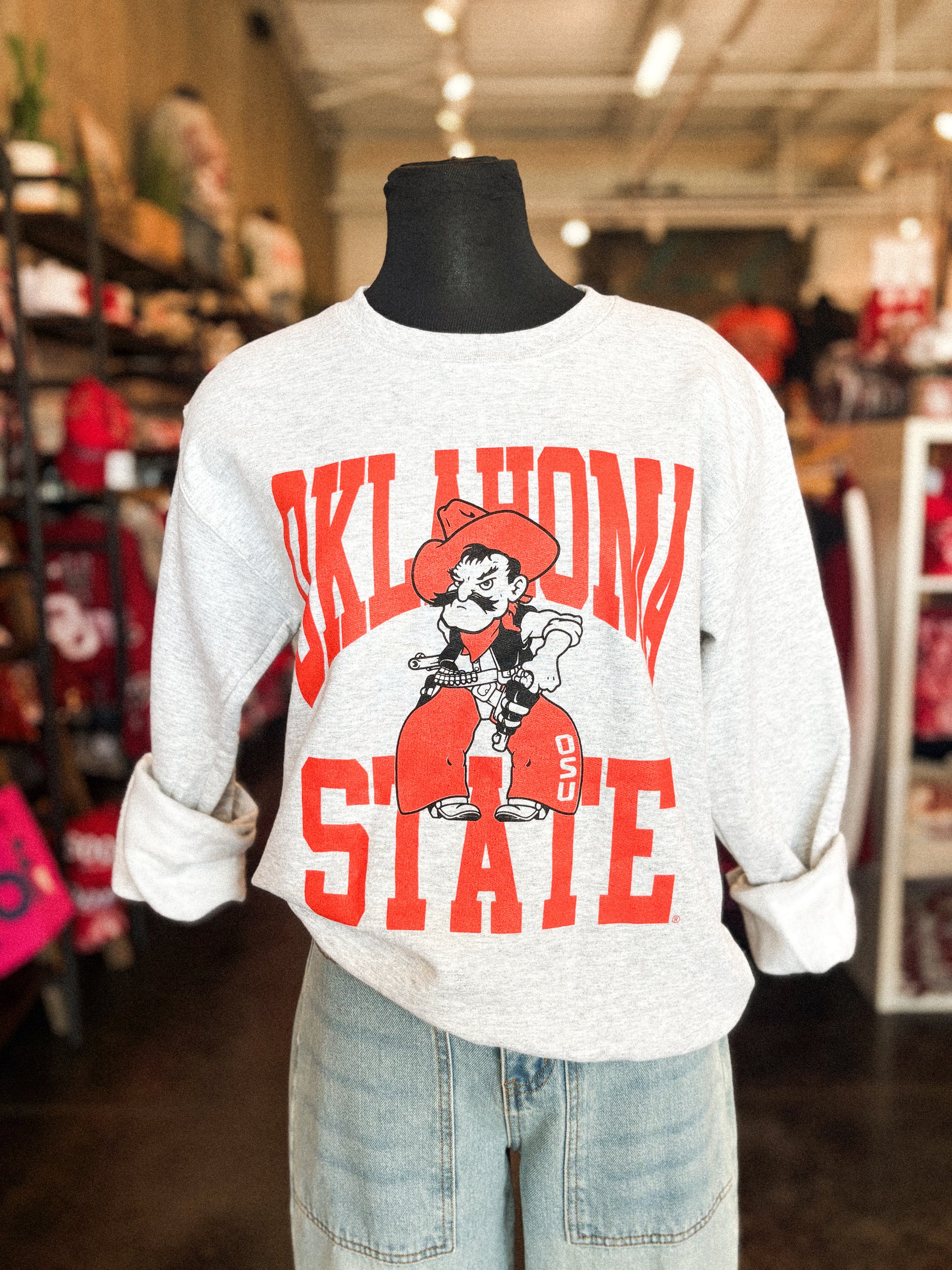 OSU center logo champ fleece sweatshirt ash