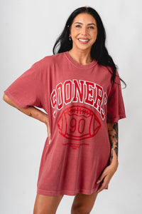 OU OU Sooners campus classic oversized t-shirt crimson T-shirt | Lush Fashion Lounge Trendy Oklahoma University Sooners Apparel & Cute Gameday T-Shirts