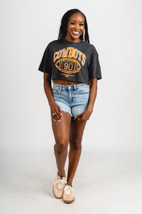 OSU OSU Cowboys campus classic crop t-shirt smoke T-shirt | Lush Fashion Lounge Trendy Oklahoma State Cowboys Apparel & Cute Gameday T-Shirts