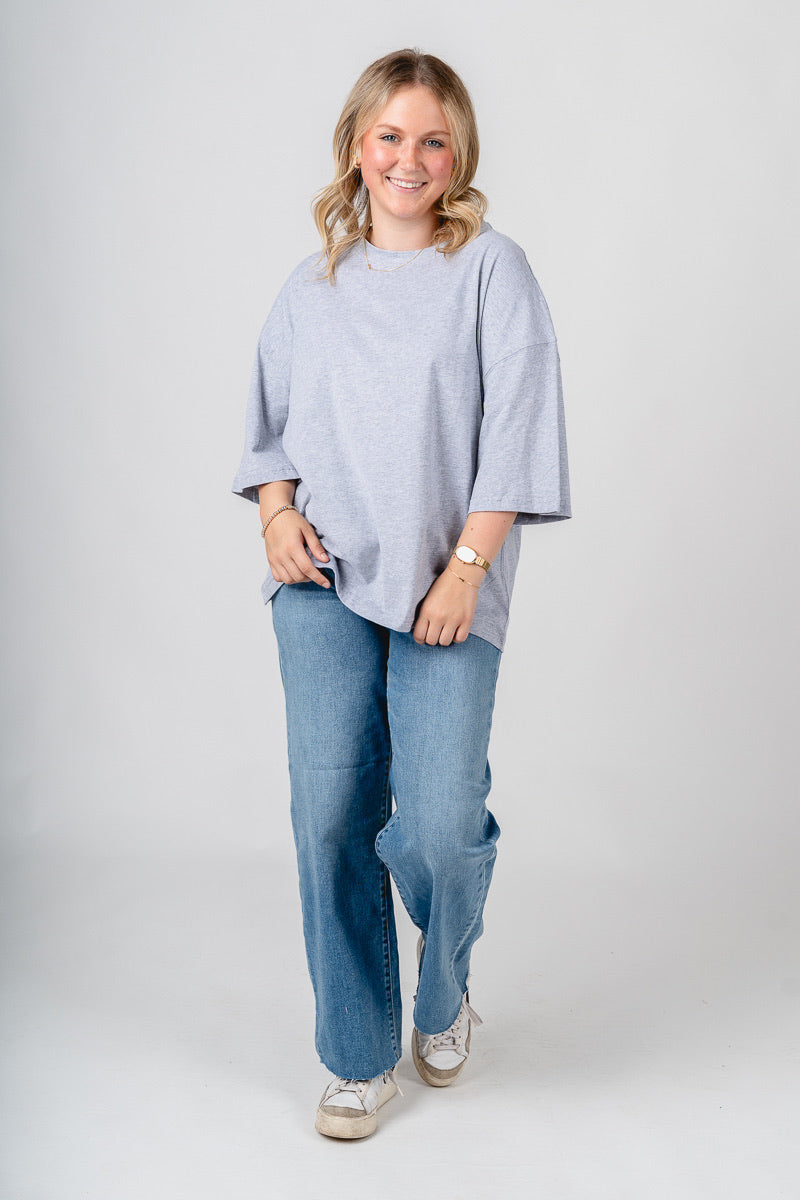 Oversized short sleeve t-shirt heather grey