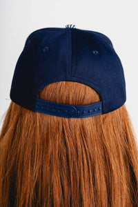 Oklahoma City script pin stripe hat navy pin stripe/navy - Oklahoma City inspired graphic t-shirts at Lush Fashion Lounge Boutique in Oklahoma City