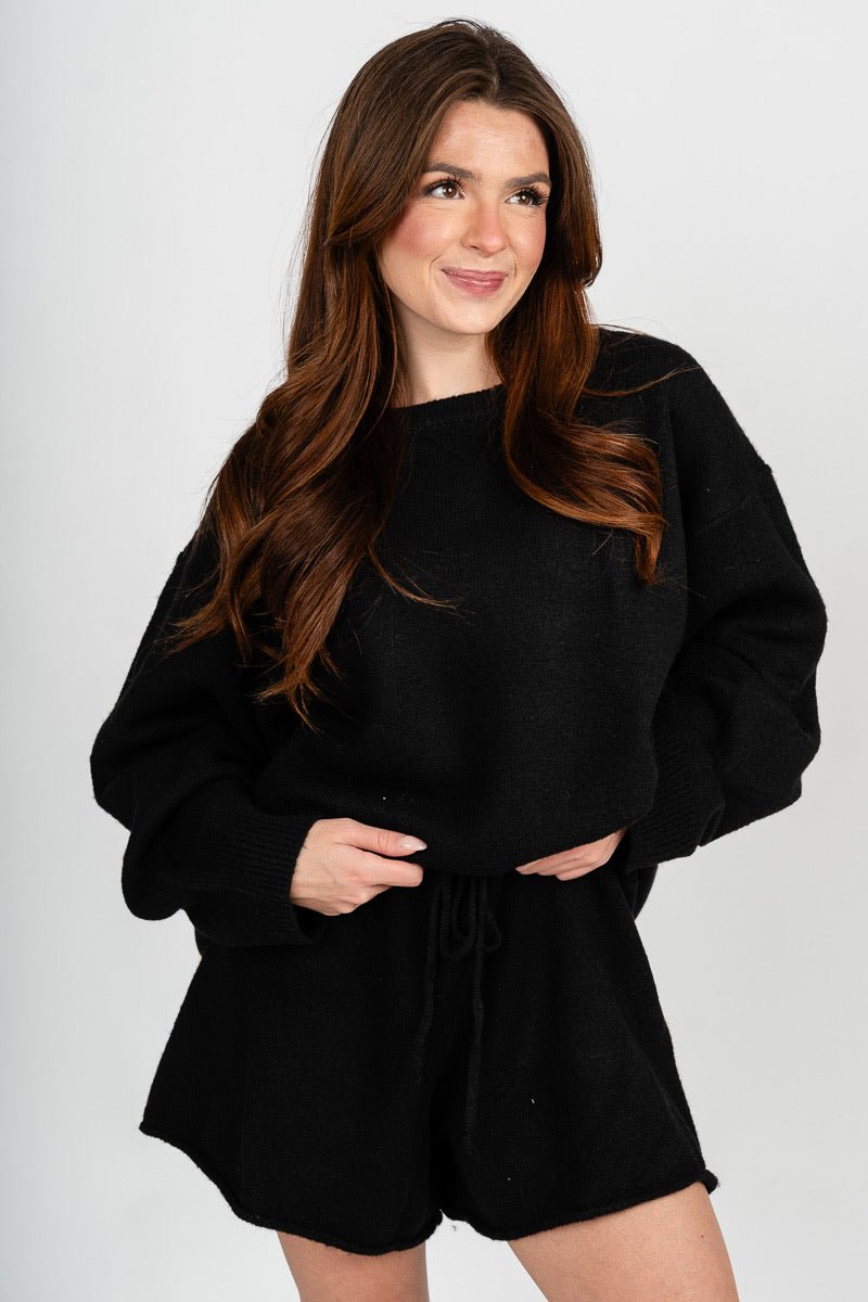 Boxy oversized sweater black