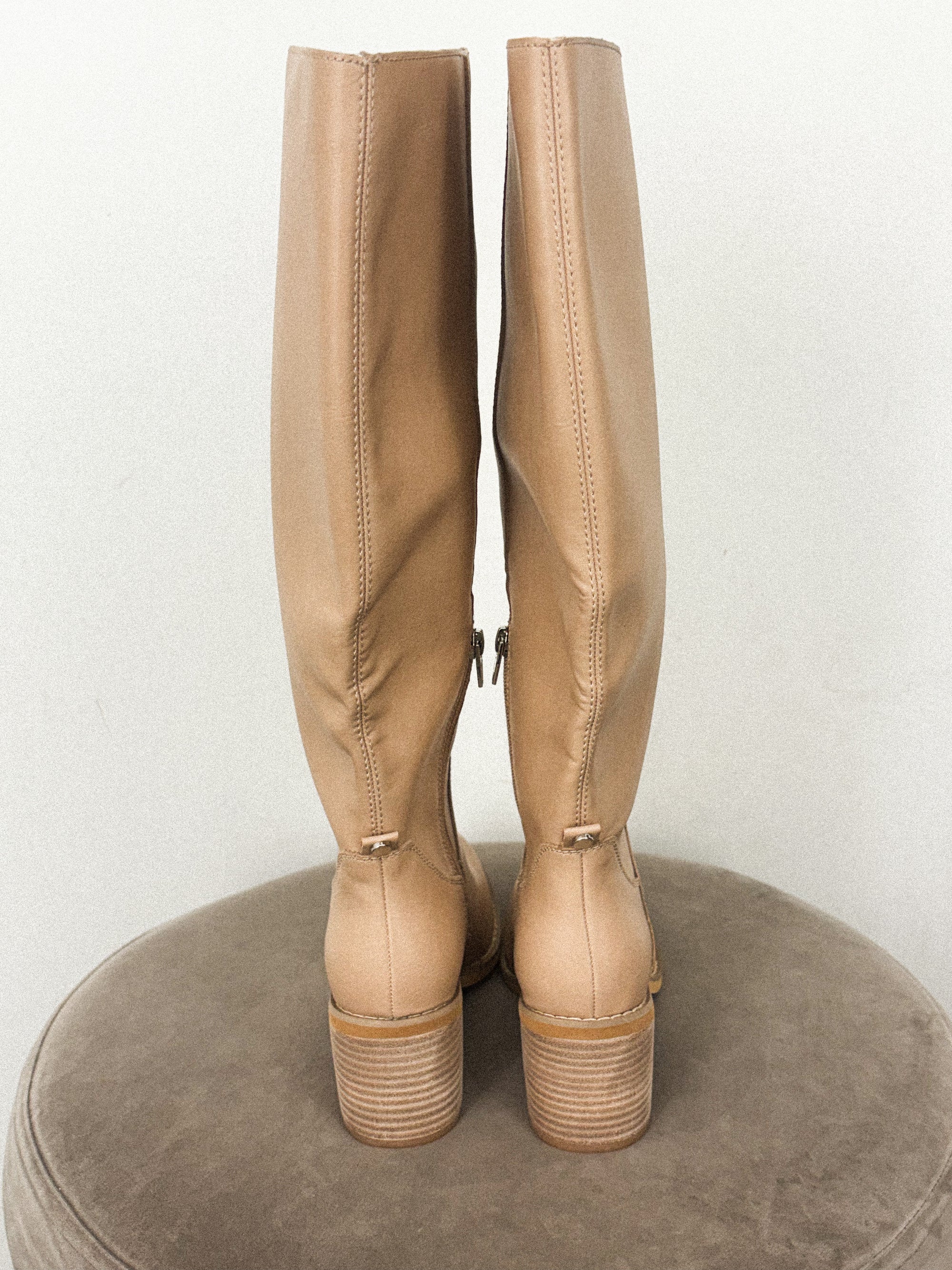 Juno knee high boots taupe