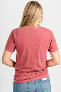 OU OU Sooners polka dot puff unisex t-shirt crimson T-shirt | Lush Fashion Lounge Trendy Oklahoma University Sooners Apparel & Cute Gameday T-Shirts