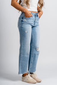 Flying Monkey high rise slim wide leg jeans ezra | Lush Fashion Lounge: boutique women's jeans, fashion jeans for women, affordable fashion jeans, cute boutique jeans
