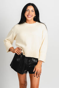 Faux leather shorts black - Trendy shorts - Fashion Shorts at Lush Fashion Lounge Boutique in Oklahoma City