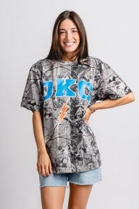 OKC bolt camo tee black - Trendy OKC Apparel at Lush Fashion Lounge Boutique in Oklahoma City