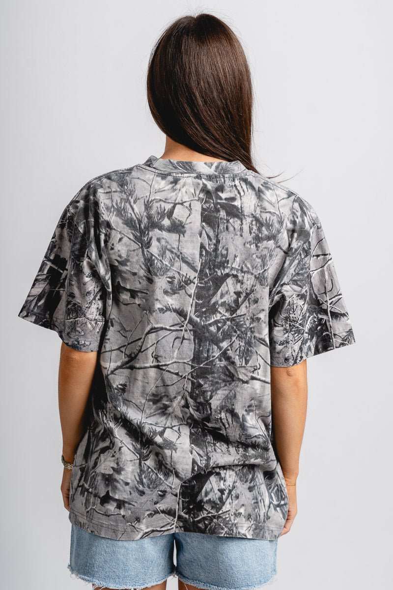 OKC bolt camo tee black - Trendy OKC Thunder T-Shirts at Lush Fashion Lounge Boutique in Oklahoma City